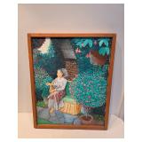 Italian Nona Painting Oil On Canvas Signed Wbm