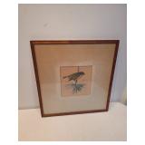 Charles Emile Heil Framed Bird Etching