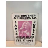 Big Brother And The Holding Company Original Concert Poster Feb 17th 1968