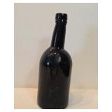 18th Century Black Glass Bottle