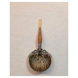 Antique Sterling Silver Spoon With Bone Or Ivory Handle