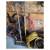 Shop Broom Extension Cord, Air hose, Chains