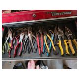Tool Chest with Tools, Pliers, Tin Snips