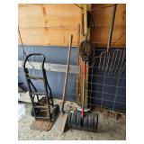 Snow shovel, Medal shovel, Dolly, Pitch Forks