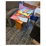 Magazine rack, end table, side table, maps