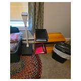 Dr style Bathroom scale, Braided rug, Paper shredder, Open ended wood table