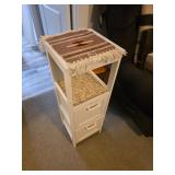 Small Side table with shelf and two draws, Indian trivet 