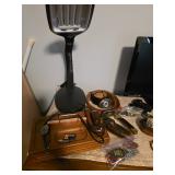 Task lamp, Key chains, knives, Fairfax dresser desk valet jewelry box