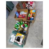 Cleaning chemicals, garbage bags, cleaning supplies