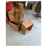 Wooden basket, Wooden box crates