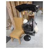 Rattan chair, floor fan, tredmill 