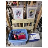 Playmate cooler, artwork, assorted holiday bags