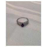 10k Gold With Amethyst Ring