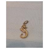 18k Gold Seahorse Pendant