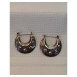 Sterling Silver Stars And Moon Earrings