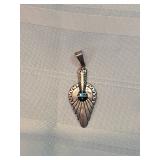 Native American Made Sterling Silver Pendant 