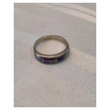 Sterling Silver And Opals Ring