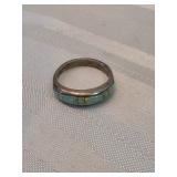 Sterling Silver And Opals Ring