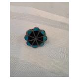 Vintage Native American Sterling Silver Flower Ring