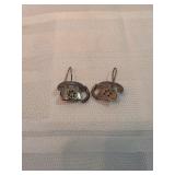 Vintage Sterling Silver Telephone Earrings