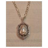 Sterling Silver Chain With Religious Medal
