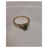 14k Gold With Emerald Ring 