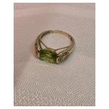 14k Gold With Peridot Ring 