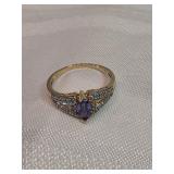10k Gold Ring With Amethyst 