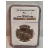 Graded Stone Mountain Half Dollar