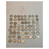 Canadian Silver Quarters Lot Of 60