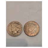 Pair Of 1926 Peace Dollars