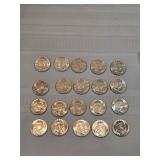 Roll Of 20 Uncirculated 1962 D Franklin Half Dollars 