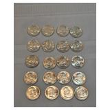 Roll Of 20 1960d Franklin Half Dollars 