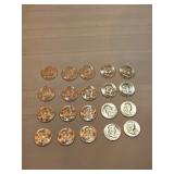 Roll Of 20 Uncirculated 1962 Franklin Half Dollars 