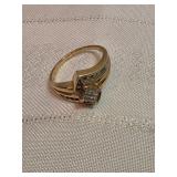10k Gold With Small Diamonds Ring