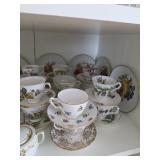 Assorted teacups with matching saucer 20+ sets