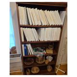 Baskets, books on weaving