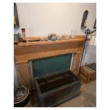 Trunk, marbles, wall sconces