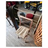 Quilt Rack, Wooden Chair, Fishing Net