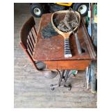 Fishing Net, Vintage School Desk and Chair