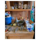 Tools, Galvanized pot, Oar Locks