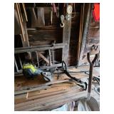Lumber, Ryobi Weed Whacker, Wood Ladder, Shovel