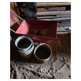 Vintage Metal Pails, Vintage Spreader
