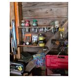Ratchet Straps, Garage Storage Hooks, Drill Bits, Tire Repair Kit
