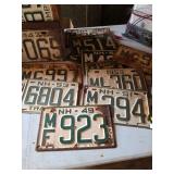 Old license plates 40’s-90’s