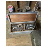 Wooden Tool Box with parts
