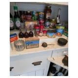 Assorted food, Tea ball, Vintage aluminum fluted molds, Vintage candles