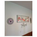 Welcome sign, art work