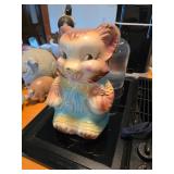 Vintage Bisque Teddy Bear cookie jar