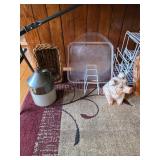 Whisky jug, Large glass cutting boards, pig
